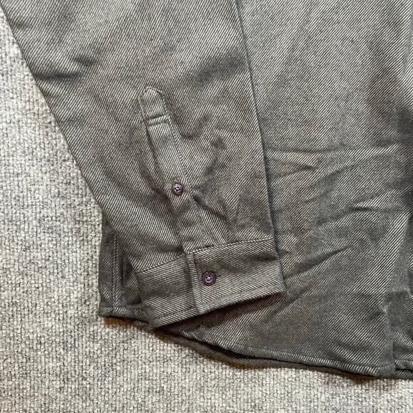 Tank Farm & Co. Zip Up Shirt Men's XXL Gray Long Sleeve NWT Chest Pockets Thick - Picture 3 of 14